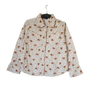 GAP Kids Unisex Floral Button Down Top - Size Small